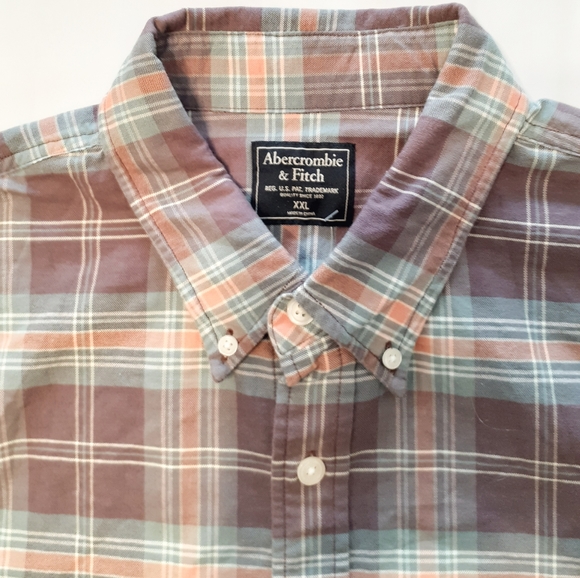 Men's XXL Abercrombie & Fitch long sleeves buttom up Oxford  shirt - Picture 5 of 12